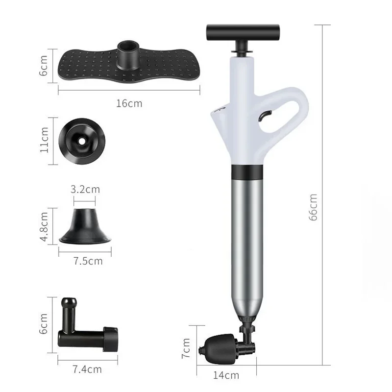 Leistungsstarker Rohrkolben, Hochdruck-Luftpistolen, Toilettenkolben, Badezimmer, Waschbecken, Dusche, Küche, verstopfter Rohrabfluss, Entblocker