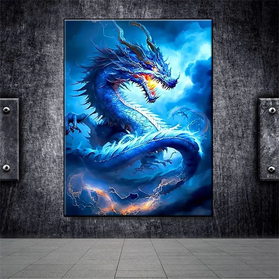 Diamond Painting Kit New Magical Animal Dragon Art 5d Diamond Embroidery Full Drill Mosaic Decoration