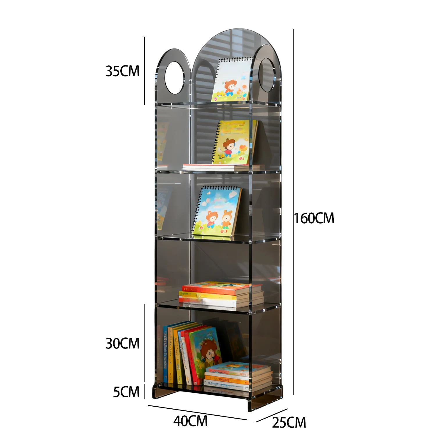 Simple acrylic bookshelves, living room creative trendy toys storage racks, figure display cabinets, Bogu shelves, floor-to-ceil
