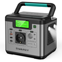 SWAREY S500 Pro 500W(1000W Peak) 518Wh Power Station Power Solar Generator Home Backup Emergency Power Charger Power Bank