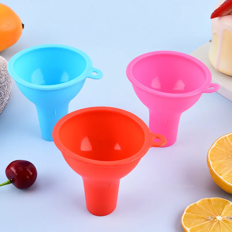 1 Pcs Silicone Funnel Large and Wide Diameter Multi-functional Funnel Pour Oil Milk Powder Beans Dispense Funnel Kitchen Gadgets