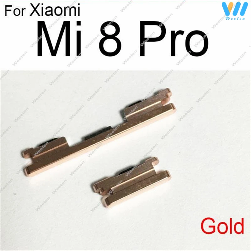 Botão Power and Volume para Xiaomi, Ligar e desligar Volume, Chaves laterais, Botão Interruptor para baixo, Peças de reposição, Mi8 Lite, Pro, Mi8, Mi 8, SE