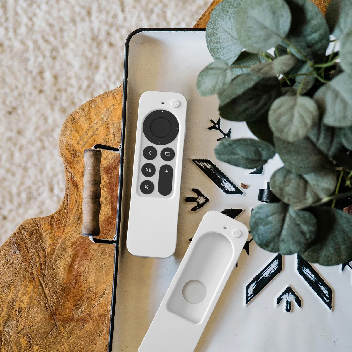 تصميم نافذة مع غطاء حماية من السيليكون لجهاز Apple TV 4K الجيل الثاني Siri Remote #6