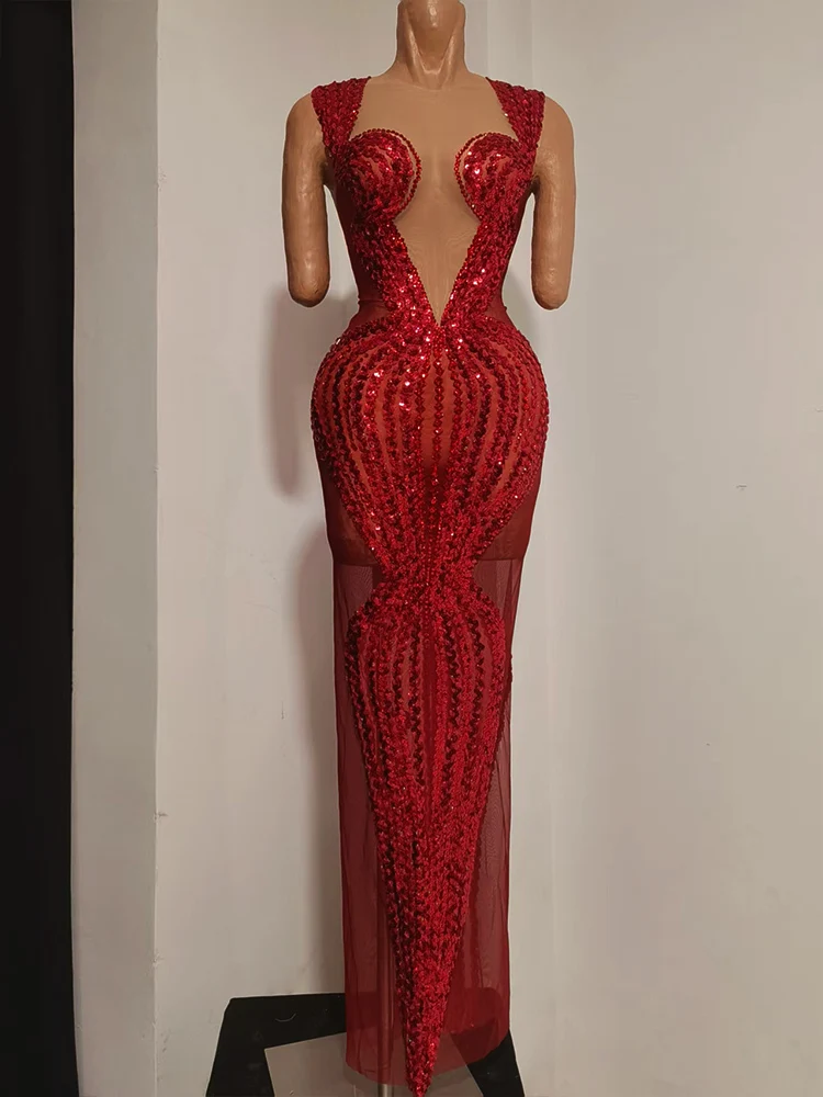 

Модные вечерние платья для коктейльных вечеринок, красные роскошные наряды для торжественных мероприятий, свадеб, фестивалей, дней рождения, украшенные бусинами и кристаллами.