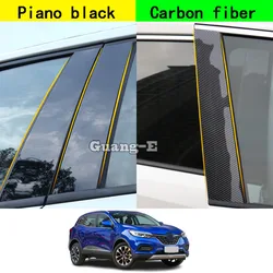 Car PC Material Pillar Post Cover Door Trim Window Molding Stickers Plate Accessories Decoration For Renault Kadjar 2015-2021