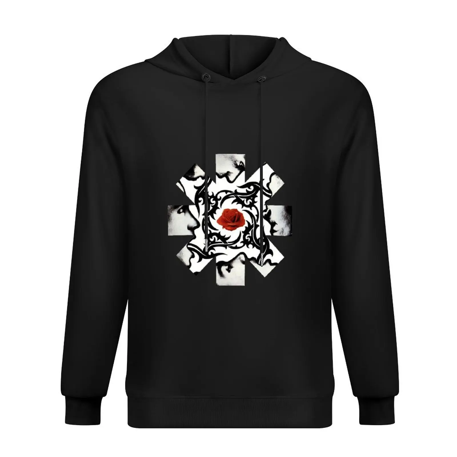 

Red Rose on Center Perfect Gift Fan Hoodie blouse men wear men's sweat-shirt set korean clothes anime hoodie
