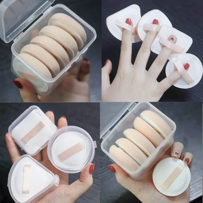 Zuckerwatte-Puderquaste, Cushion Foundation Liquid Special Beauty Eiförmiger Schwamm-Puderquaste, trocken und nass, doppelter Verwendungszweck