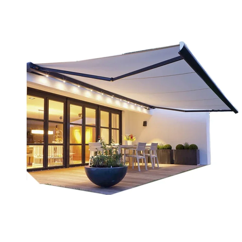 6x4 6x5 8x5 Meters Metal Frame Patio Motorized Retractable Awnings For Outdoor Aluminum Awnings Price