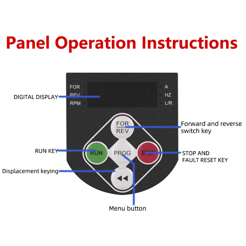 220V VFD 0.4/0.75/1.5/2.2/3/4KW 3 Phase Vector Frequency Converter Adjustable Speed Drive Variator Frequency Inverter