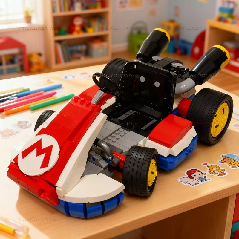 1972 PCS Kart Building Blocks Set Racing Car Model DIY Bricks Educational Set for Kid and Adult Birthday Christmas Gift Decorate