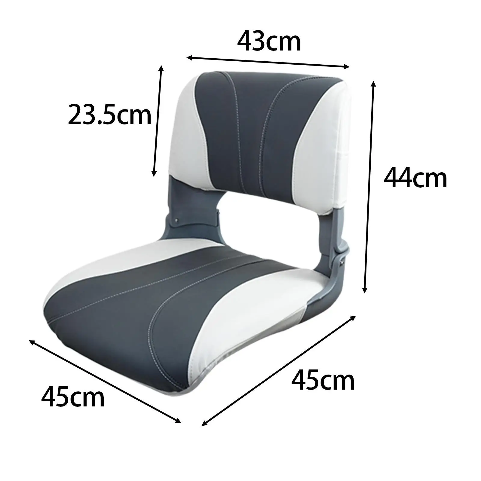 Foldable Boat Chair with Stable Hardware Fittings PVC Leather Seat for Kayak Speedboat Fishing