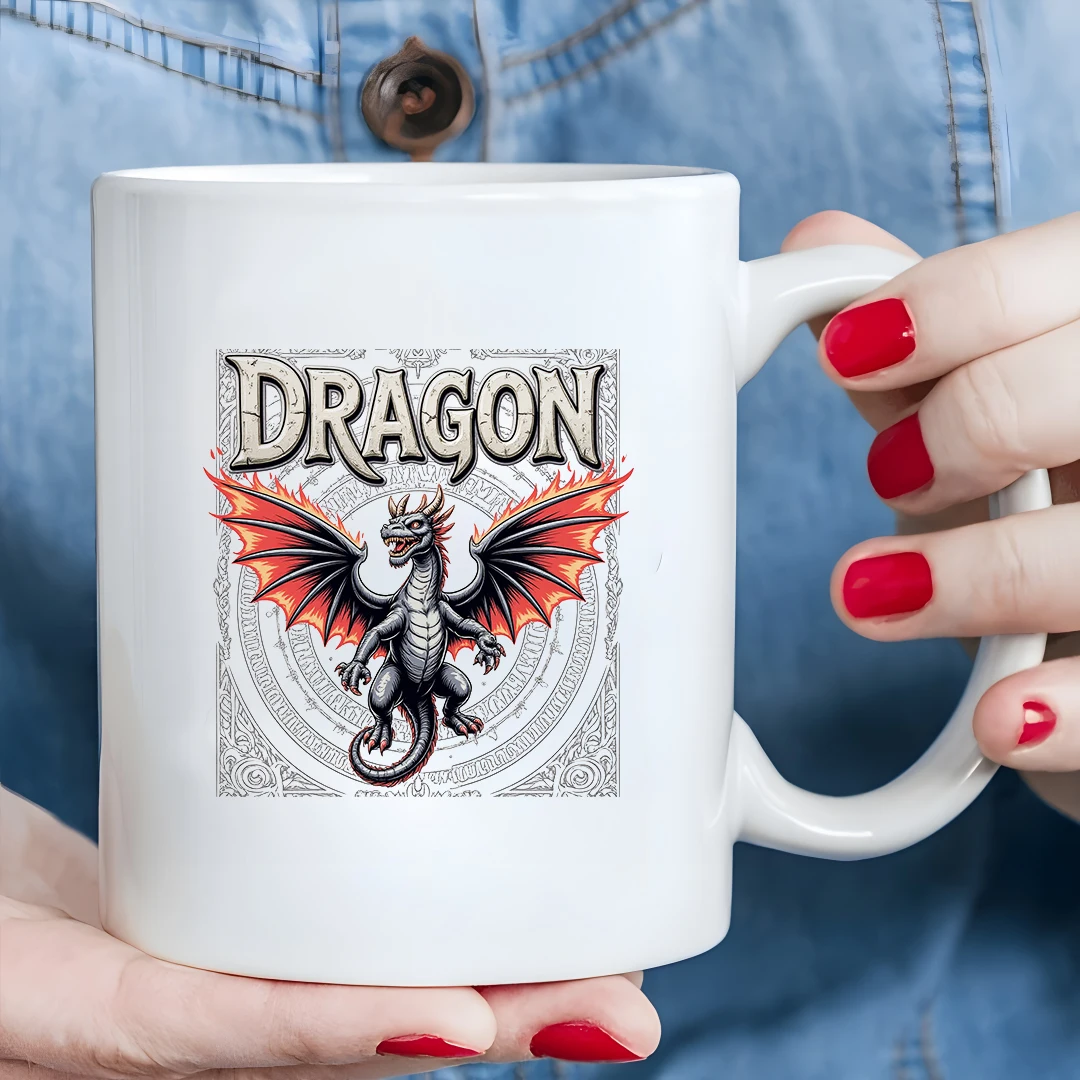 

11oz Dragon-shaped Cup + Mythic Fantasy Dragon Cup Home Office Cold & Hot Beverage Cup Christmas Office Gift
