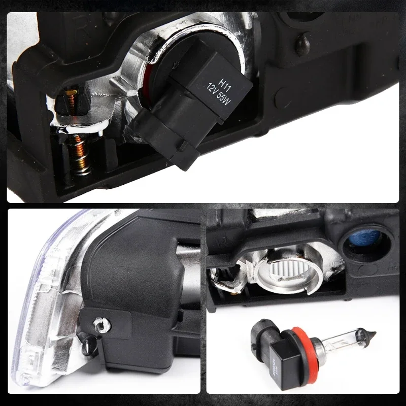 1pair Car Front Bumper Driving Fog Lights with Wiring Kit for Honda Accord 2003-2007 4Doors