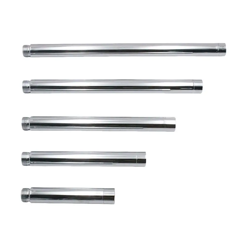 Stainless Steel Shower Head Extension Pipe Adjustable 10cm/15cm/20cm/25cm/30cm Shower Extension Tube Round Shower Arm