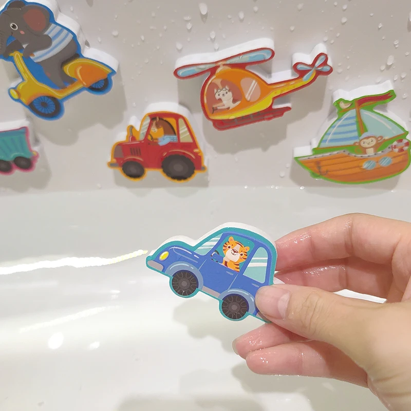 Baby Bathroom Toys Soft EVA Paste Early Educational DIY Puzzles Toys Animal Sticker Bath Baby Water Toys for 0 12 Months 1 Years