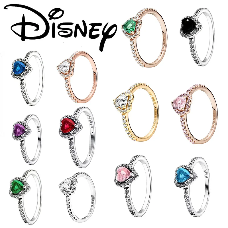 

Кольцо Disney Love Set, простое, совместимое с женским кольцом в форме сердца своими руками, ювелирные изделия, подарок на день рождения, бутик S925