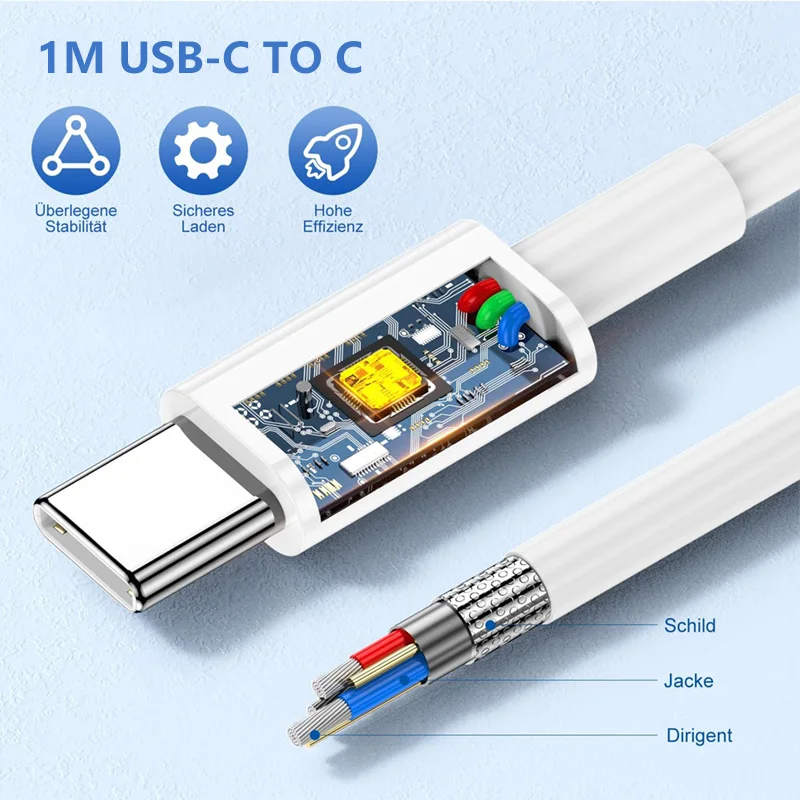 Câble de charge super rapide USB C 25W pour iPhone 15 Pro Max, adaptateur de voyage pour Samsung Galaxy S24, S23, S22, A54, 5G et 5