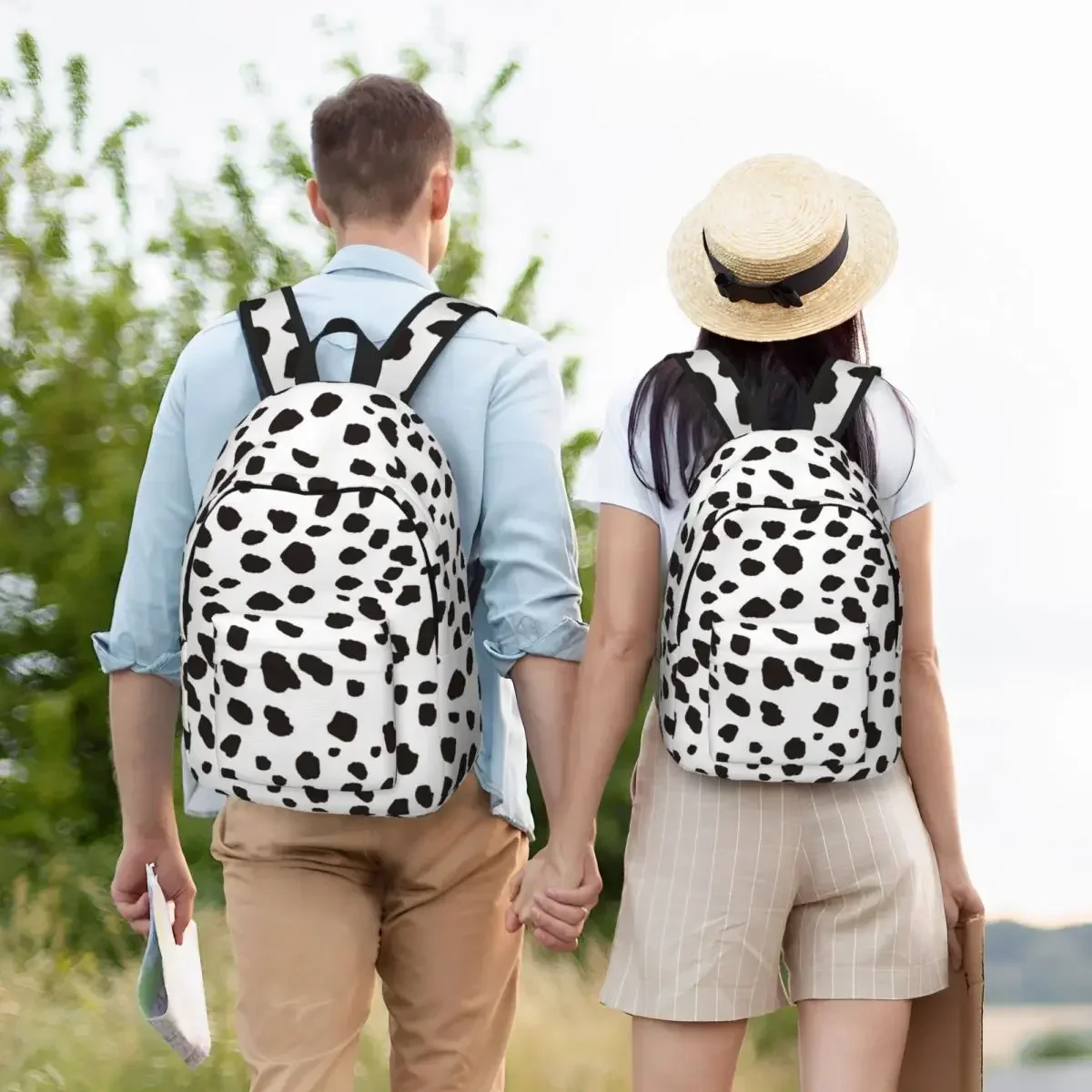 Sac à dos léger en peau de chien de dessin animé daltravaillait en pour hommes et femmes, sac à dos pour étudiants du collège, sac à dos léger