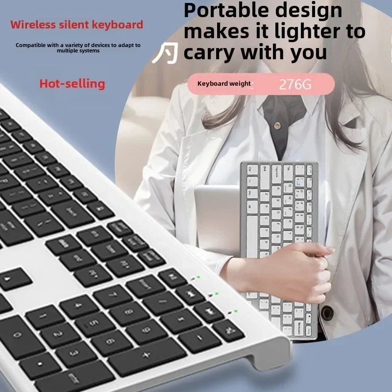 Ultra thin wireless Bluetooth keyboard,lightweight and low-noise 78 key keyboard,compatible with iOS,iPad,Android,Windows