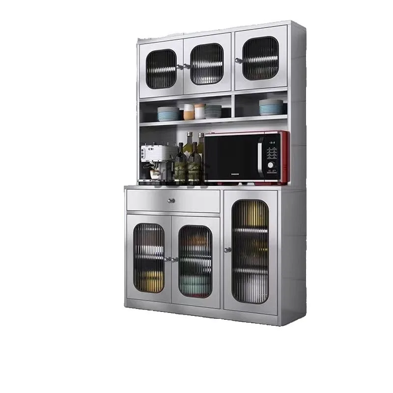 Stainless steel side cabinet, formaldehyde-free household kitchen bowl storage cabinet multi-functional locker