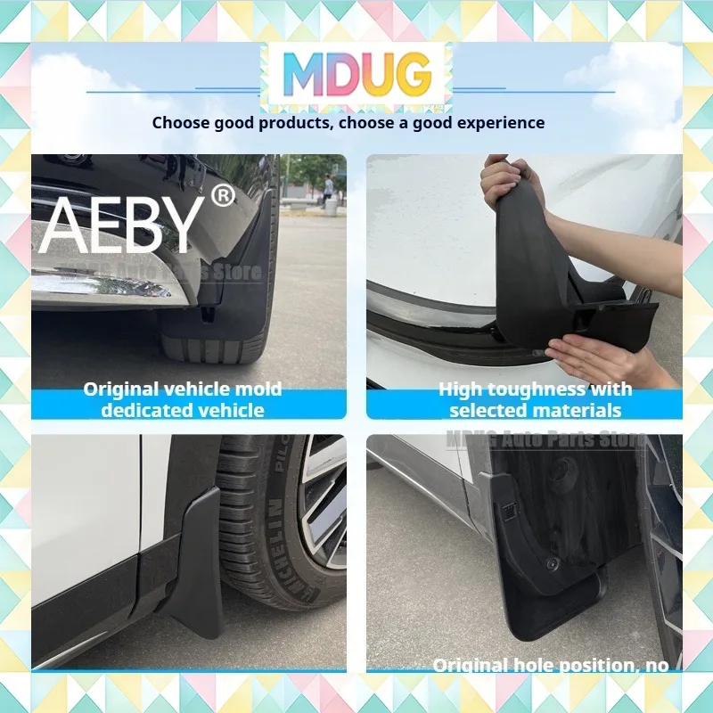 mdug-aeby-per-zeekr-7x-2024-2025-parafanghi-ruota-paraspruzzi-paraspruzzi-paraspruzzi-in-plastica-abs-parafango-set-di-4-installazione-facile