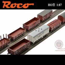 HO 1:87 Scale ROCO Fourth Generation Freight Car Eight Groups Rail Train Model Adult Collection Static Display Boy Toy