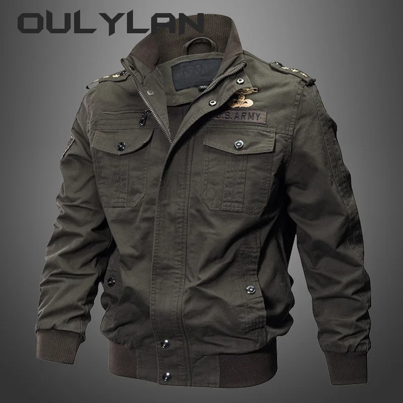 2024 Jacket NEW Stand-collar Motorcycle Outwear Men\'s Military Uniform, Special Forces Pilot Jacket, Tactical Coat