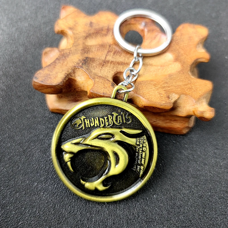 Thundercats 3D Keychain Leopard Panther Head Shield Sword Metal Key Chains for Men Car Keyring Fashion Jewelry Souvenir Gifts