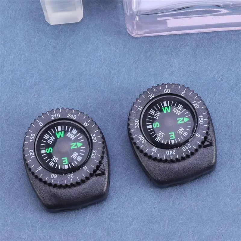 2Pcs Detachable Compass for Watches Waterproof Portable Compass Camping Compass Survival Tools for Watch Wrist