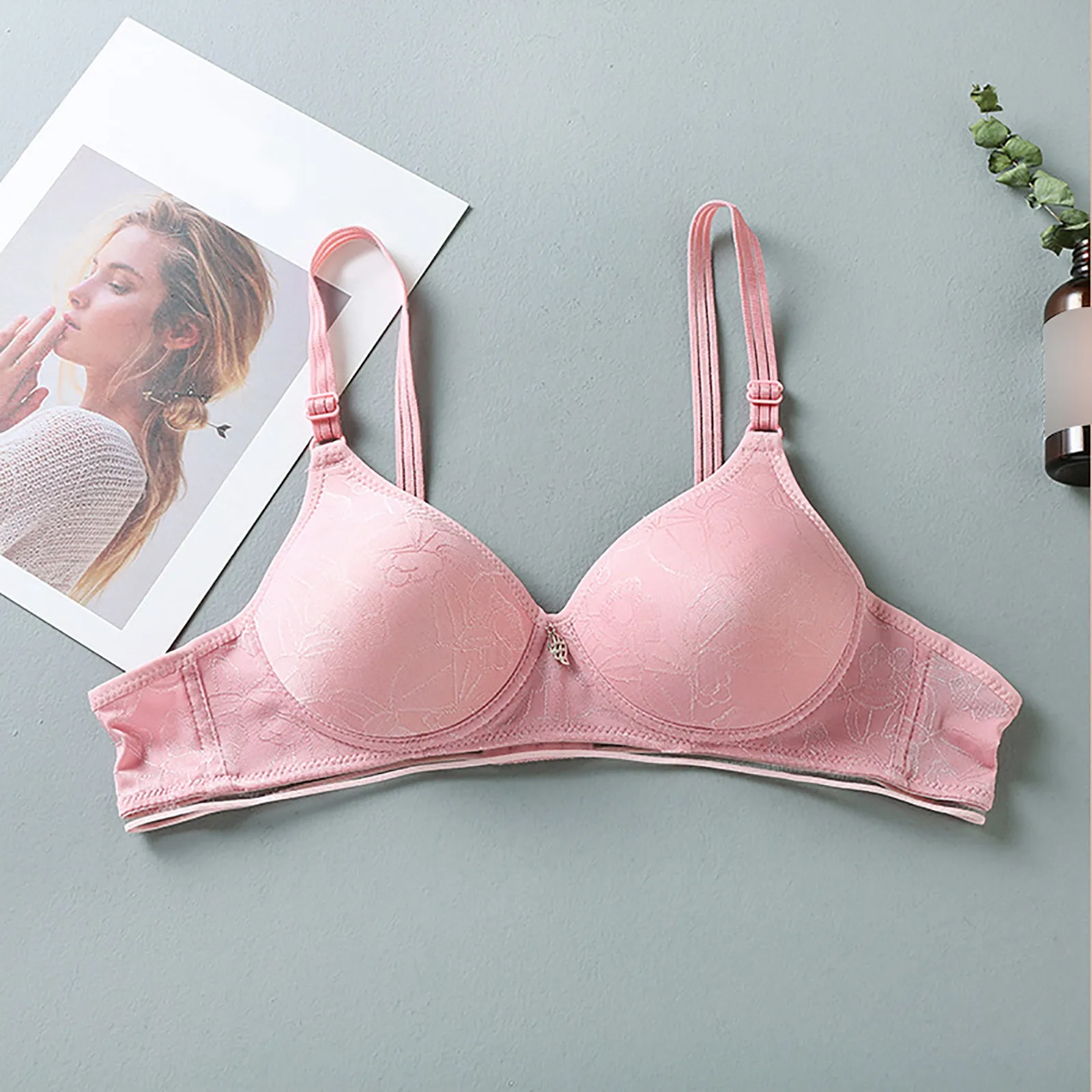 

Soft Cotton Bra Daughter Young Girl Students Sexy Lace Wire Free Bras Woman Sexy Lingerie Push Up Underwear Wireless Small Cup