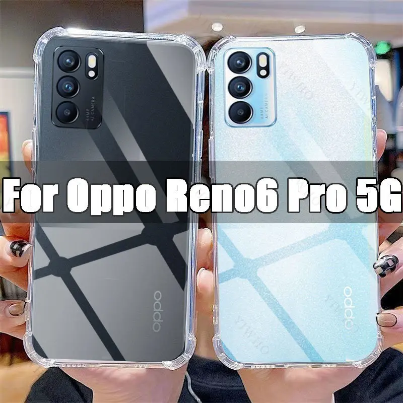 Clear Phone Case for Oppo Reno6 Pro 5G TPU Transparent Case for Oppo Reno 6 6Pro 6.55