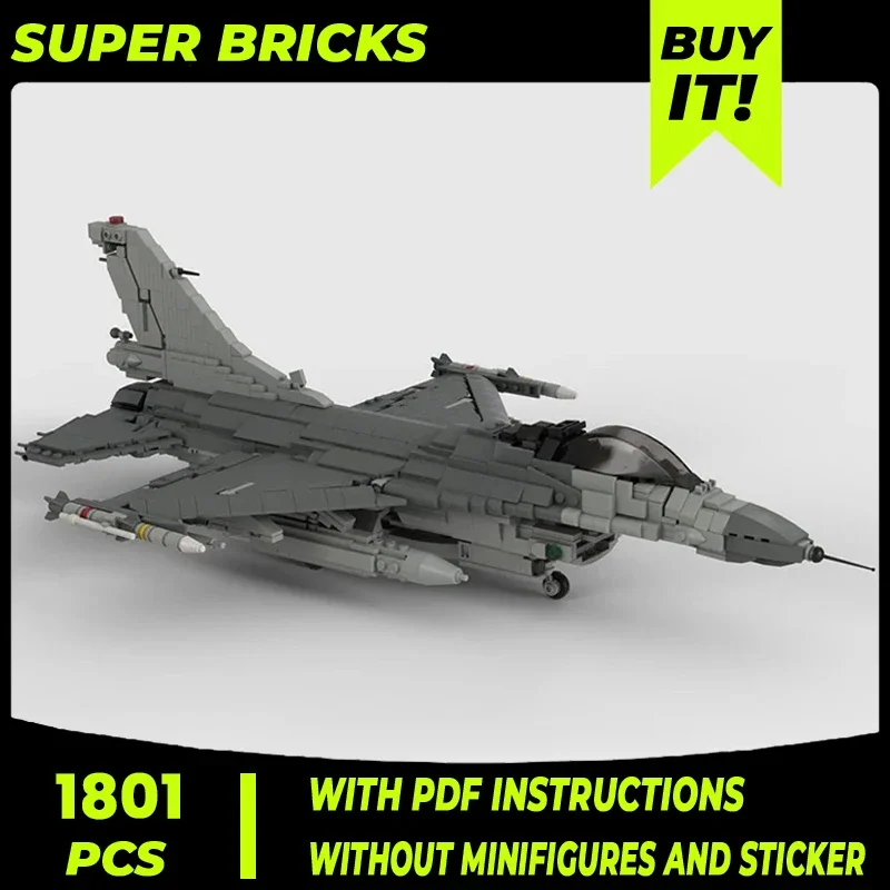 Moc Building Bricks Military Model F-16C Black Falcon Fighter Technology Modular Block Gifts Toys For Children DIY Sets Assembly