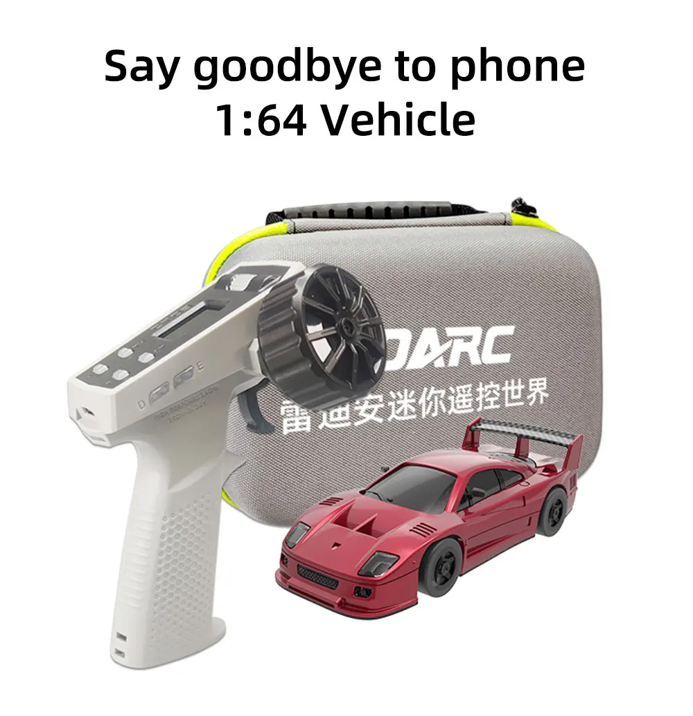 LDARC S100 Mini RC Car1:64 Full Scale 4CH 2.4GHz Remote Control Toys Rear-Wheel Drive for Gifts