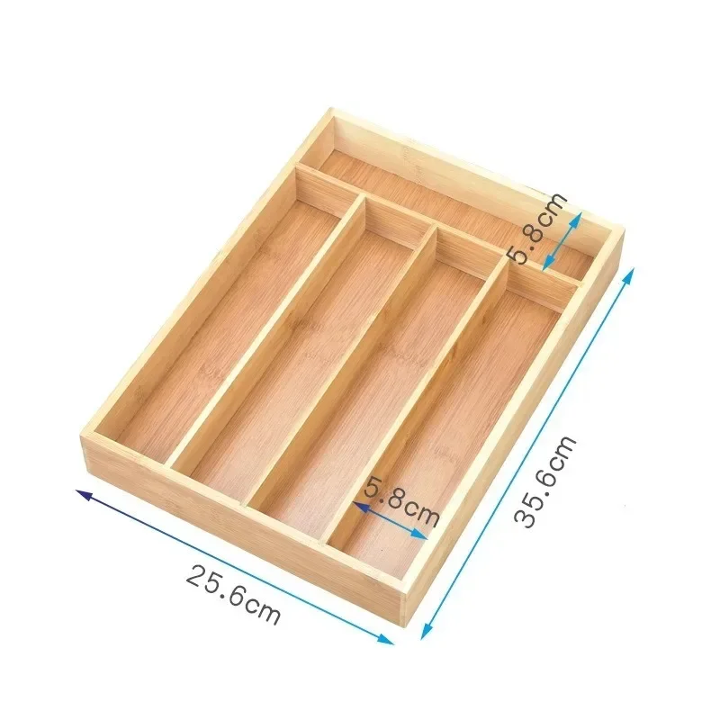 Bamboo Cutlery Divide Storage Trays Rack Neat Elegant Kitchen Drawer Organizer Home Accessories