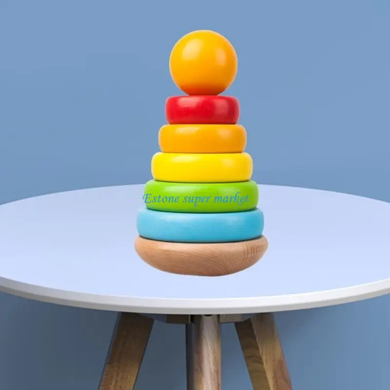 Jouets bain pour tout-petits 1 à 3 ans, cercles empilés, cadeaux d'anniversaire pour bébé, jouet créatif à filer coloré à