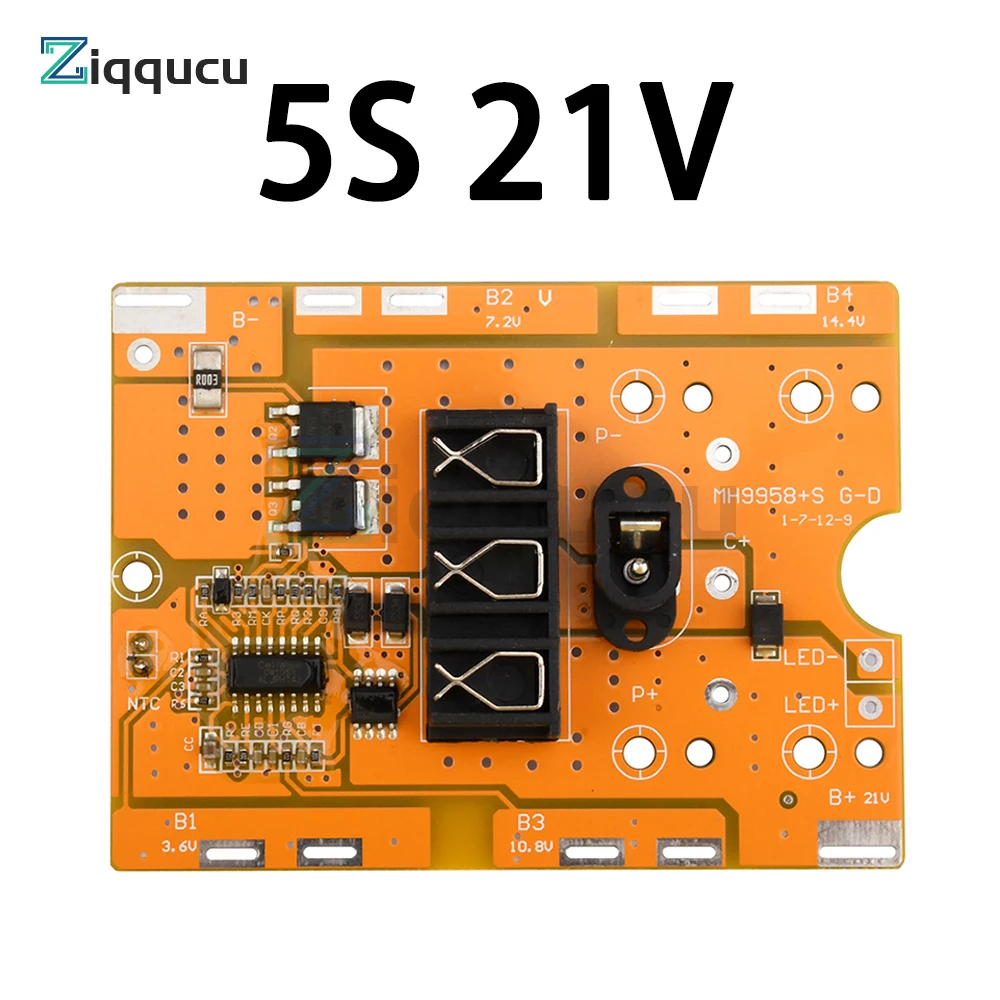 BMS 5S 21V 18650 Li-ion Lithium Battery Protection Circuit Charging Board Lithium Battery Charger PCB Protection Board