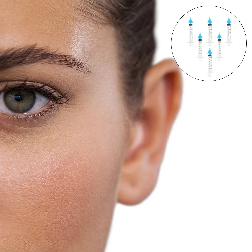 

6pcs Syringe Smooth Nozzle Wax Removal Tool For Gentle Cleaning At Home Ear Irrigation Syringe For Ear Cleaning Supplies