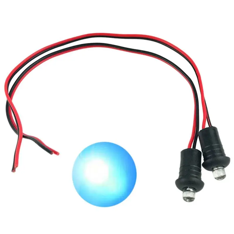 B29C-4 Pcs 12V Blue Flashing Dummy Fake Car Alarm Dash Mount LED Light Motorcycle Accessories