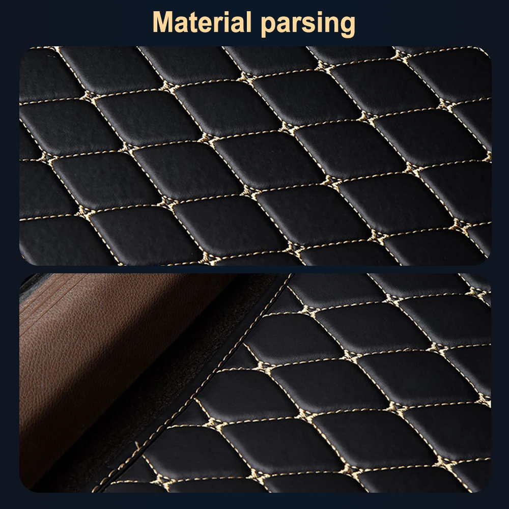 5PCS Car Floor Mats Universal PU Leather Waterproof Auto Foot Pad Protector Automobile Interior Carpet Accessories Interior