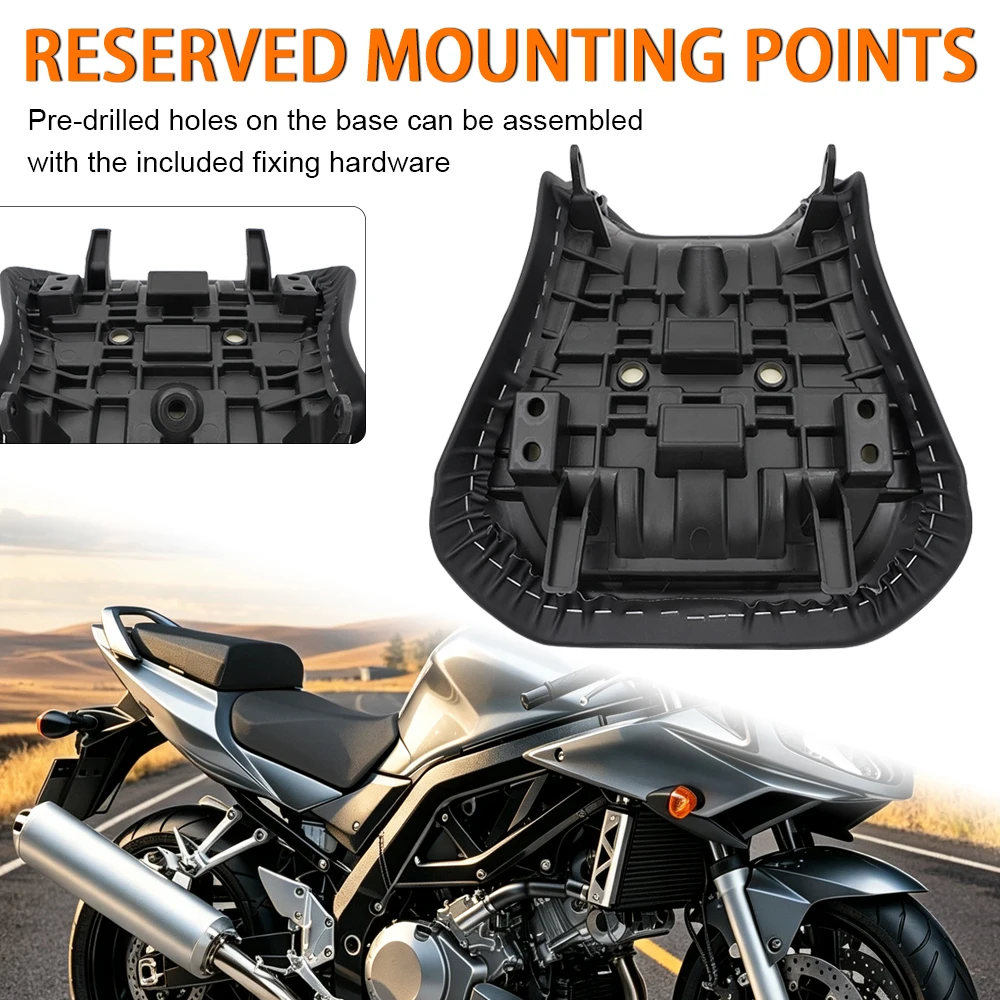 Motorcycle Rider Seat PU Leather Parts Front Driver Seat Cushion Black For Suzuki SV1000 SV1000N SV1000S SV 1000 N S 2004 - 2007