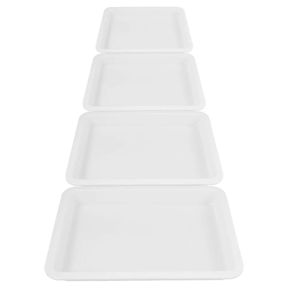 

4Pcs Laboratory Trays Acid Alkali Resistant Leakproof Containment Tray Safe Chemical Experiment and Lab Sample Storage Tray
