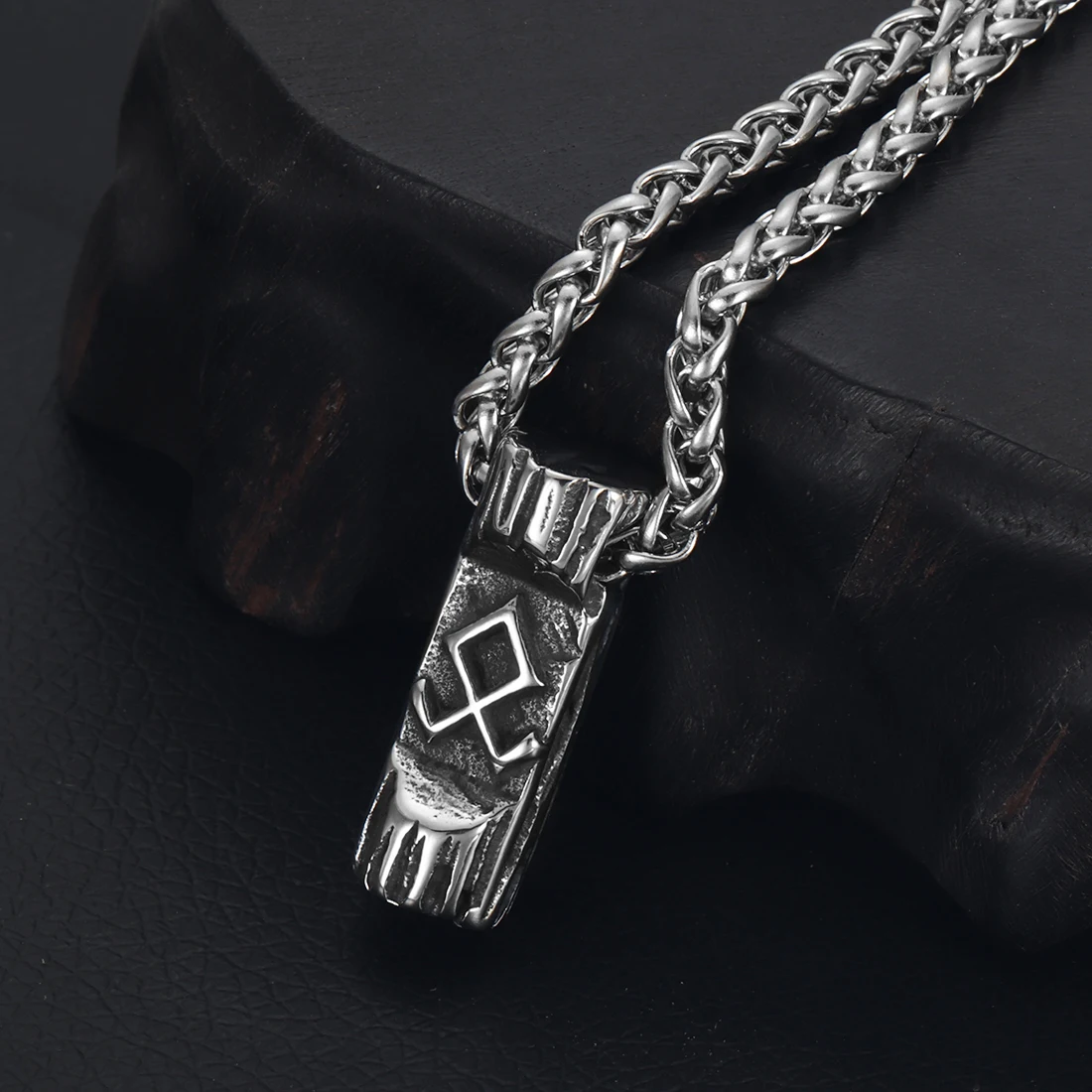 316L Stainless Steel Norse Viking Rune Vintage Pendant for Men Necklace DIY Accessories Finding Jewelry Making Charm