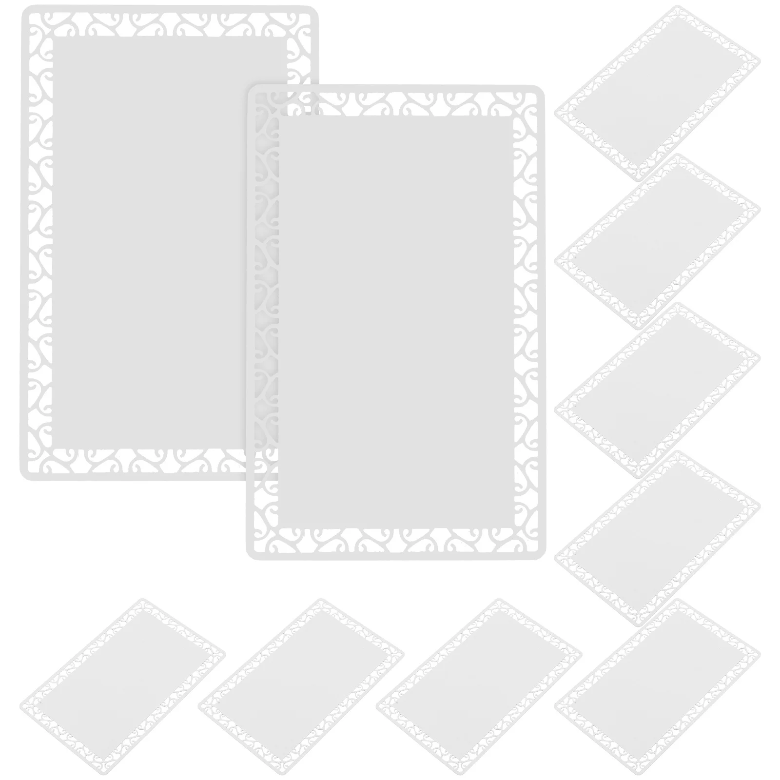 10pcs Aluminum Alloy Blank Cards Sublimation Metal Business Card Blanks For Printing Name Tags Engraving Diy Smooth Edge Double
