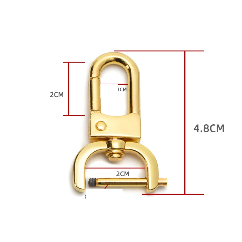 2 pezzi moschettone staccabile vite in metallo chiusura a moschettone gancio placcato oro argento nero gioielli fai da te che fanno portachiavi