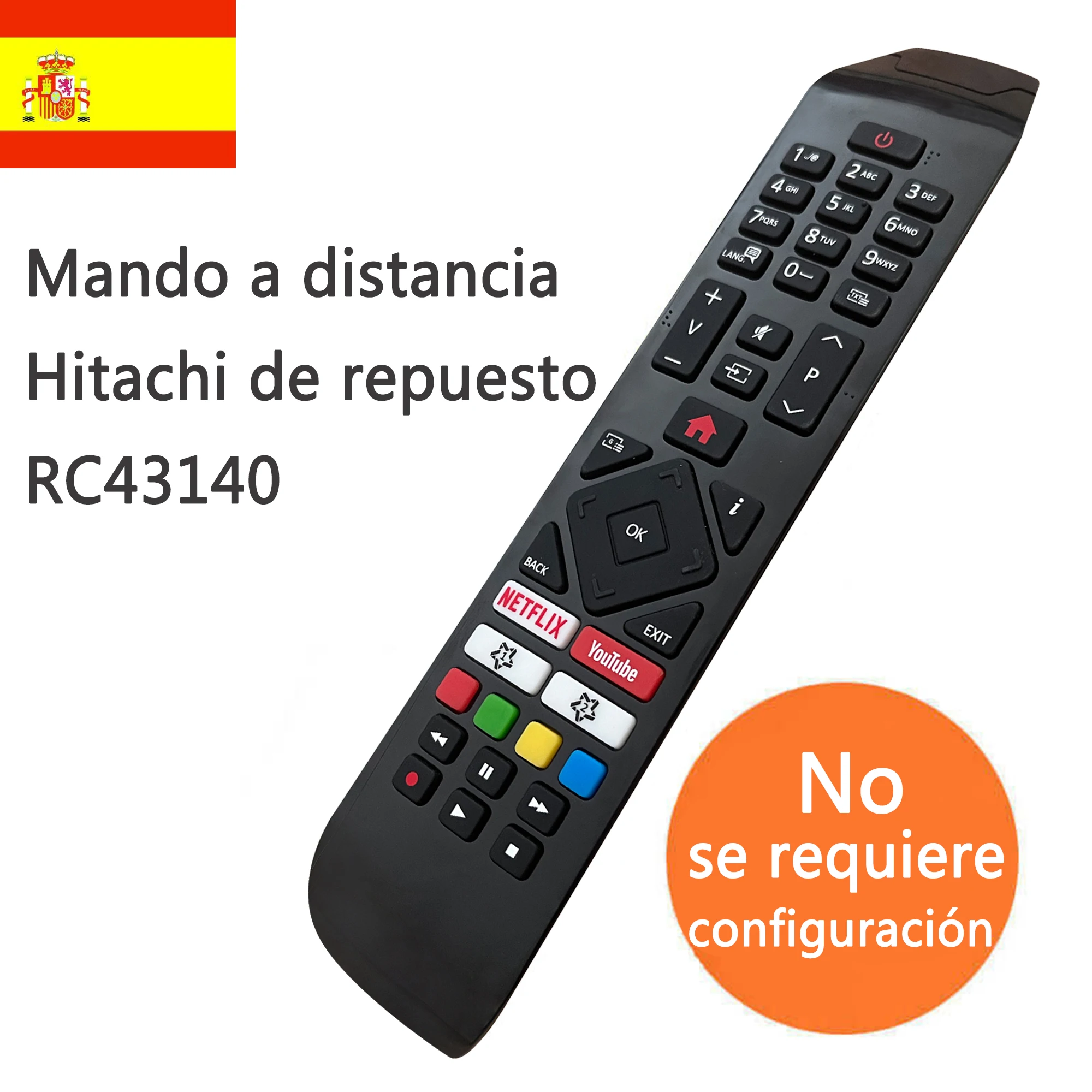 RC43140 Remote Control for Hitachi  55HL7000 32HE4000 24HE2000 32HE2100 32HE4500 32HE4500K 40HE4001 Smart TV's 1. The new remote