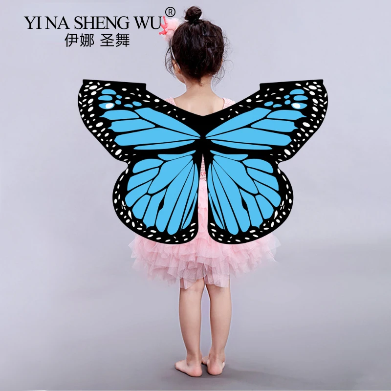 Bambini Butterfly Performance Wings accessori Cosplay Halloween Carnival puntelli costumi ad ala per ragazze ragazzi mantello Party FavorGift