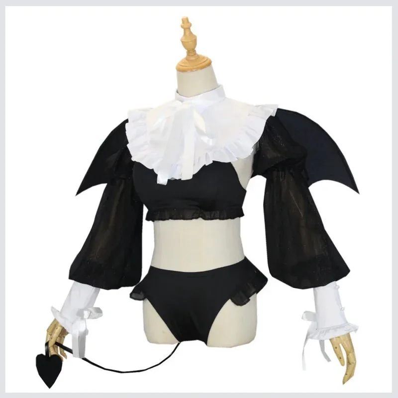 Аниме My Dress-Up Darling Kitagawa Marin Косплей Костюм Kuroe Shizuku Demon Бикини Шорты Парик Женский Сексуальный Милый Карнавальный Костюм; 2 '
