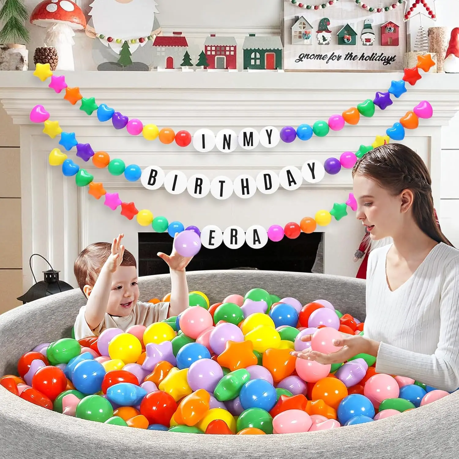 Ball Pit Balls 200 bolas de plástico brillantes para niños pequeños sin ftalatos sin BPA bolas a prueba de aplastar en juguetes de juego reutilizables para niños