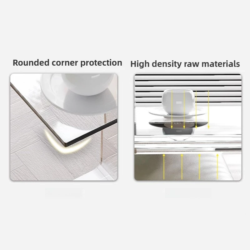 Acrylic Sofa Coffee Tables Living Room Bedside Side Table Modern Removable Room Table U-shaped Design Living Room Furniture image 6