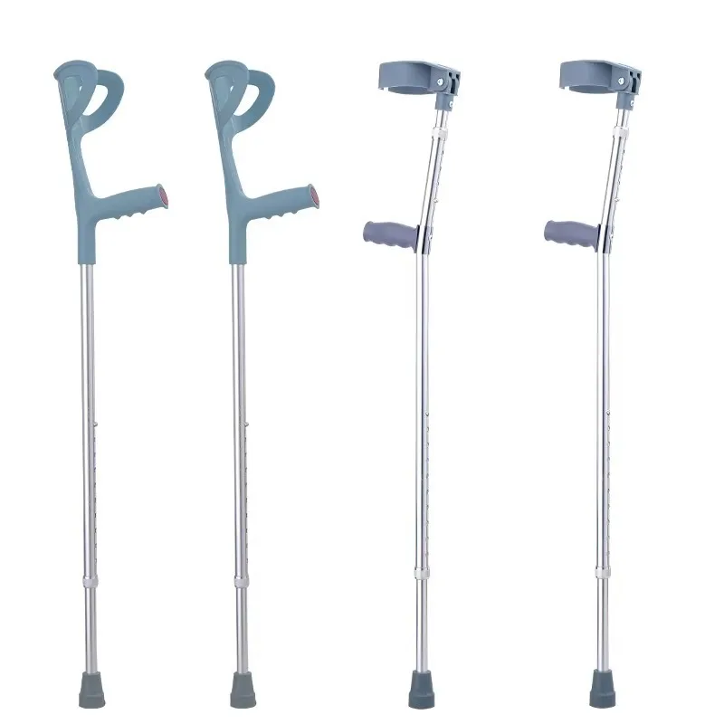 Aluminum Forearm Elbow Crutches  Ergonomic Handle Non-Slip Mobility Aid for Adults Elderly